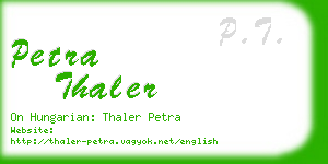 petra thaler business card